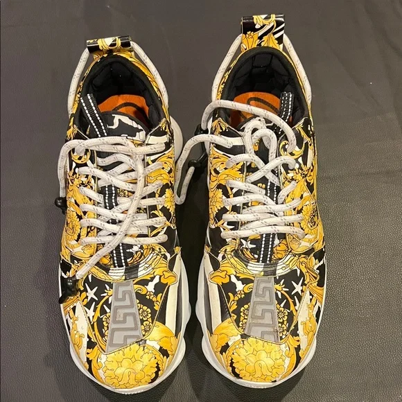Yellow and Black Athletic Shoes with Intricate Pattern Panam Yellow & Black Athletic Shoes | Made in Mexico | eBay main image 2
